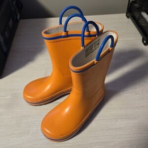 Kids Orange Rain Boots
